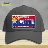 Arizona Centennial I Love Arizona Novelty License Plate Hat Cotton / Charcoal