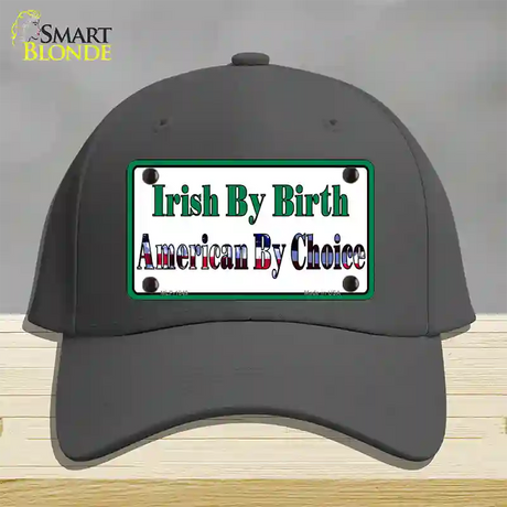 Irish By Birth Novelty License Plate Hat Cotton / Charcoal