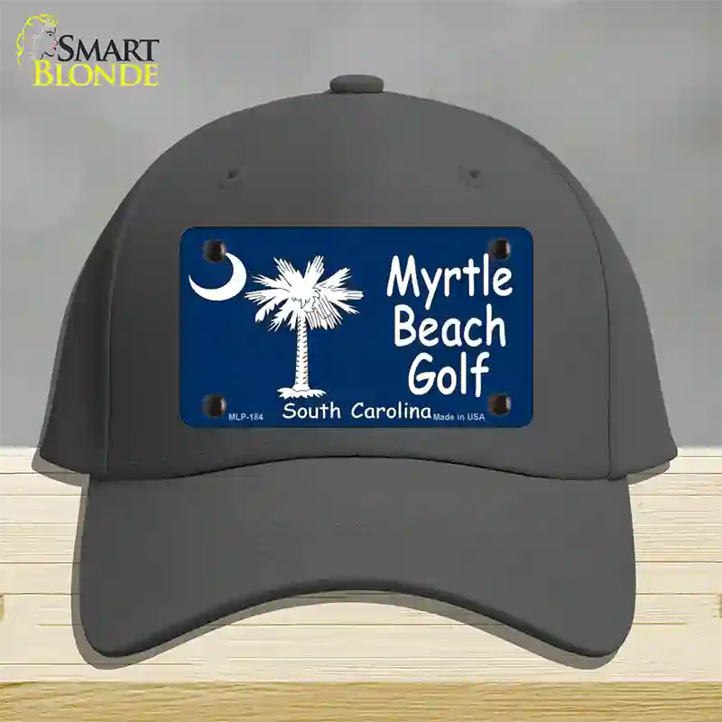 Myrtle Beach Golf Novelty License Plate Hat Cotton / Charcoal