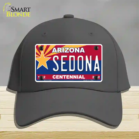 Arizona Centennial Sedona Novelty License Plate Hat Cotton / Charcoal