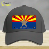 Sedona Arizona State Flag Novelty License Plate Hat Cotton / Charcoal