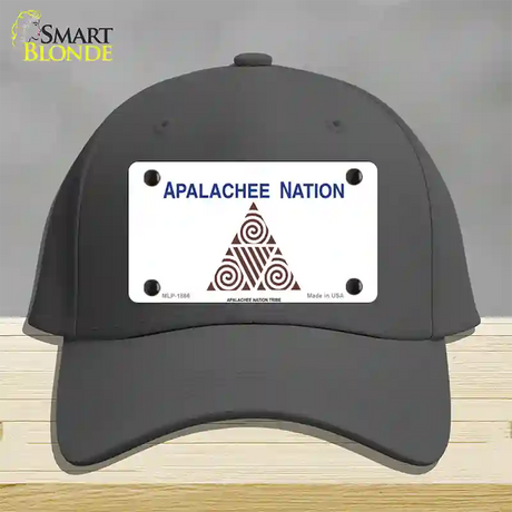 Apalachee Nation Flag Novelty License Plate Hat Cotton / Charcoal