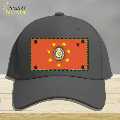 Cherokee Nation Flag Novelty License Plate Hat Cotton / Charcoal