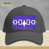 Iroquois Confederacy Flag Novelty License Plate Hat Cotton / Charcoal