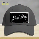 Bad Boy Black Novelty License Plate Hat Cotton / Charcoal