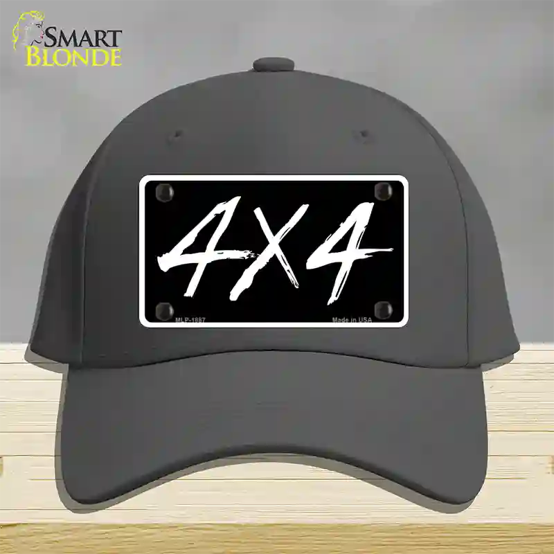 4x4 Novelty License Plate Hat Cotton / Charcoal