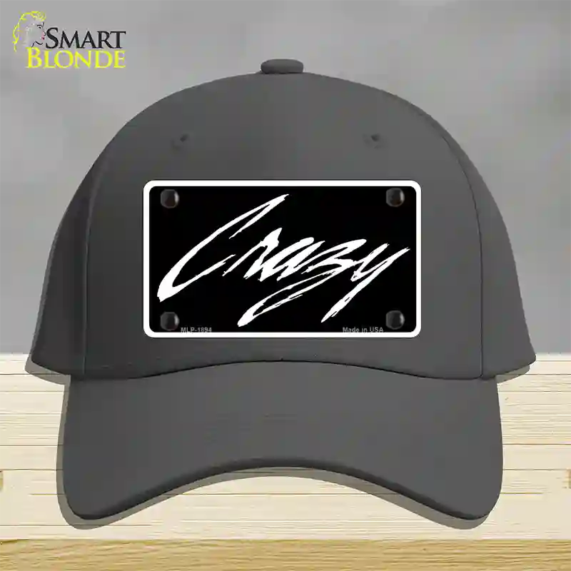 Crazy Novelty License Plate Hat Cotton / Charcoal