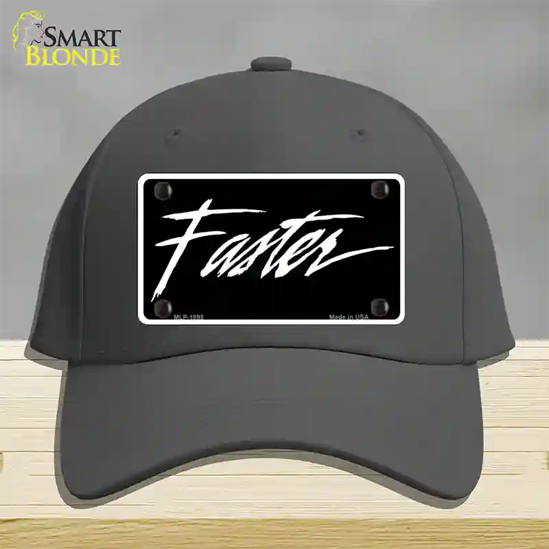 Faster Novelty License Plate Hat Cotton / Charcoal