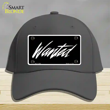 Wanted Novelty License Plate Hat Cotton / Charcoal