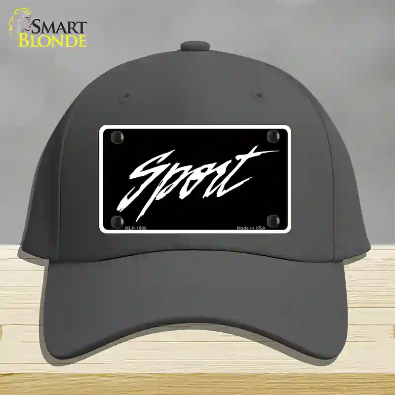 Sport Novelty License Plate Hat Cotton / Charcoal