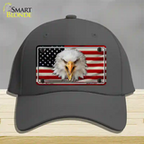 USA Eagle Novelty License Plate Hat Cotton / Charcoal