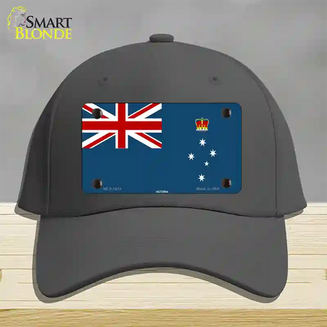 Victoria Flag Novelty License Plate Hat Cotton / Charcoal