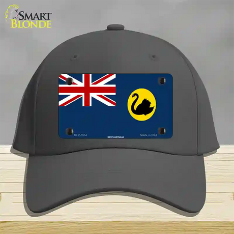 West Australia Flag Novelty License Plate Hat Cotton / Charcoal