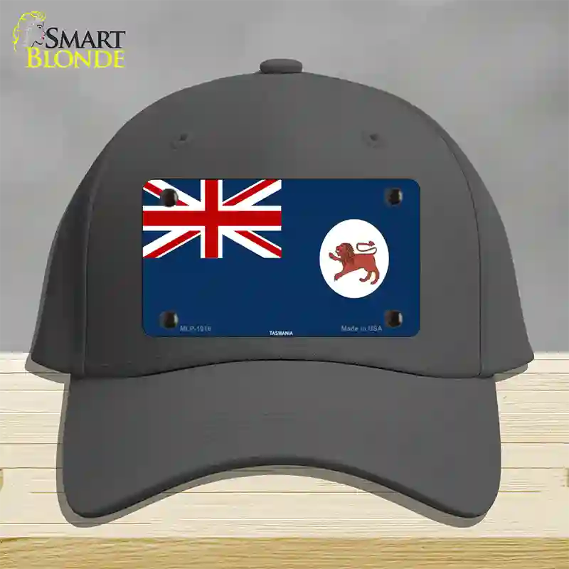 Tasmania Flag Novelty License Plate Hat Cotton / Charcoal