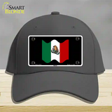 Mexico Waving Flag Novelty License Plate Hat Cotton / Charcoal