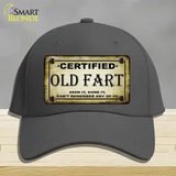 Certified Old Fart Novelty License Plate Hat Cotton / Charcoal