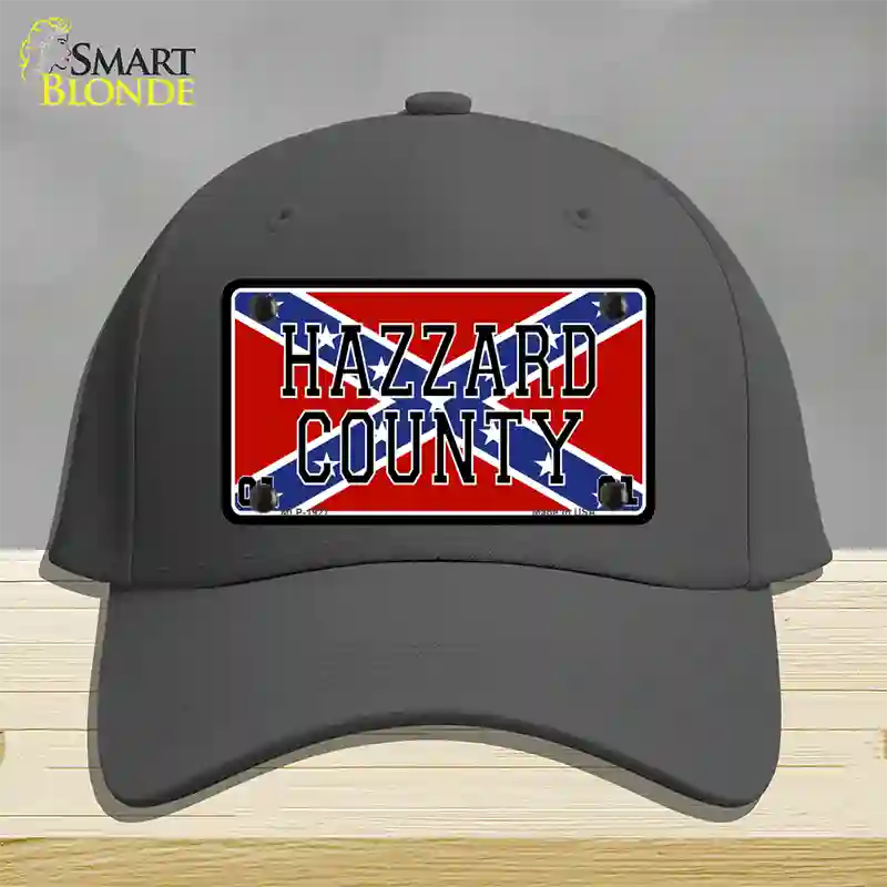 Hazard County Confederate Flag Novelty License Plate Hat Cotton / Charcoal