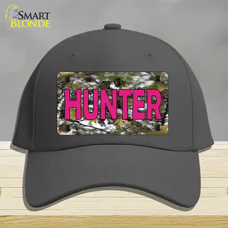 Pink Hunter Novelty License Plate Hat Cotton / Charcoal