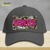 Pink Hunter Novelty License Plate Hat Cotton / Charcoal