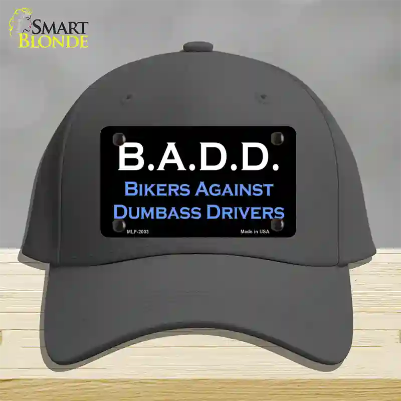 B.A.D.D. Novelty License Plate Hat Cotton / Charcoal