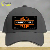 Hardcore Scooter Trash Black Novelty License Plate Hat Cotton / Charcoal