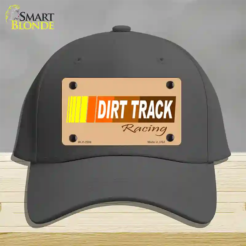 Dirt Track Racing Novelty License Plate Hat Cotton / Charcoal