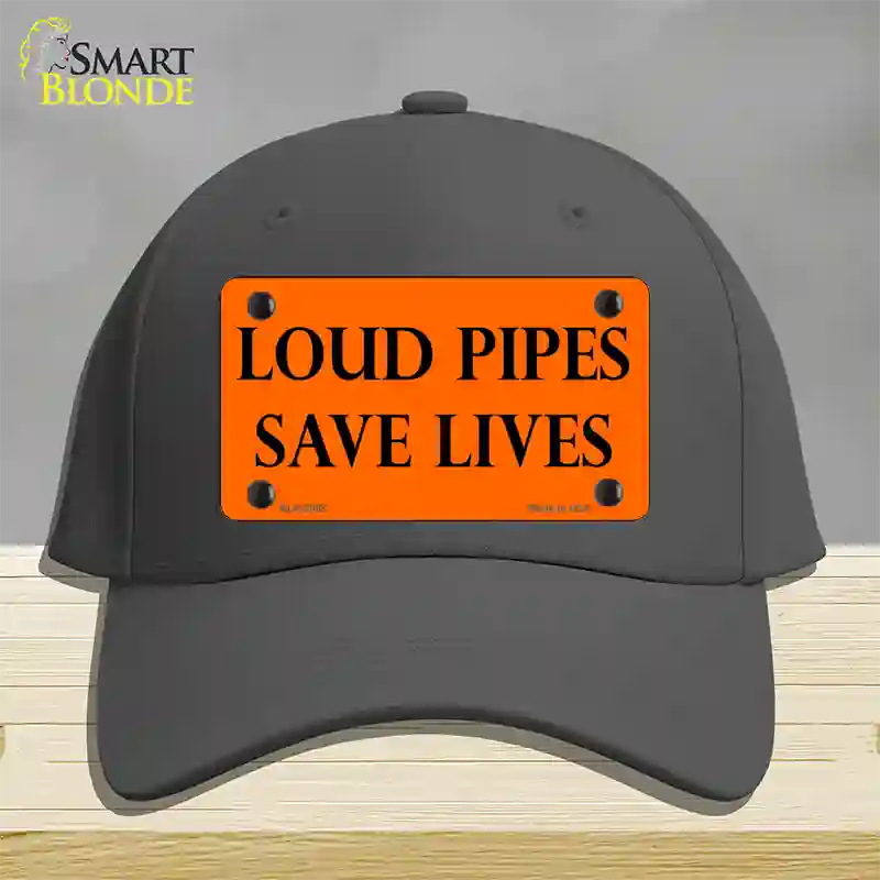 Loud Pipes Save Lives Novelty License Plate Hat Cotton / Charcoal