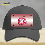 Hibiscus Flower Novelty License Plate Hat Cotton / Charcoal