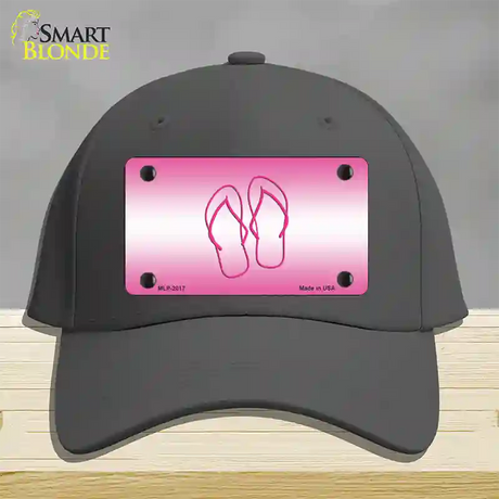 Flip Flops Pink Novelty License Plate Hat Cotton / Charcoal