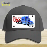 Trucking In The USA Novelty License Plate Hat Cotton / Charcoal