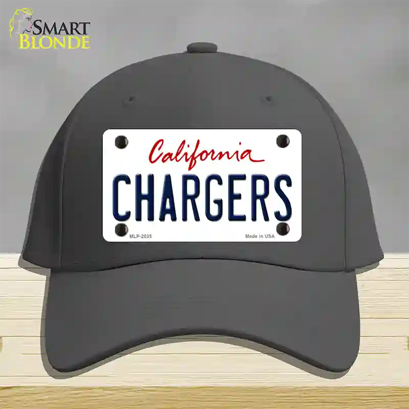 Chargers California State Novelty License Plate Hat Cotton / Charcoal