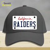 Raiders California State Novelty License Plate Hat Cotton / Charcoal