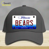 Bears Illinois State Novelty License Plate Hat Cotton / Charcoal