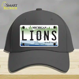 Lions Michigan State Novelty License Plate Hat Cotton / Charcoal