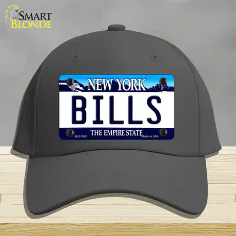 Bills New York State Novelty License Plate Hat Cotton / Charcoal