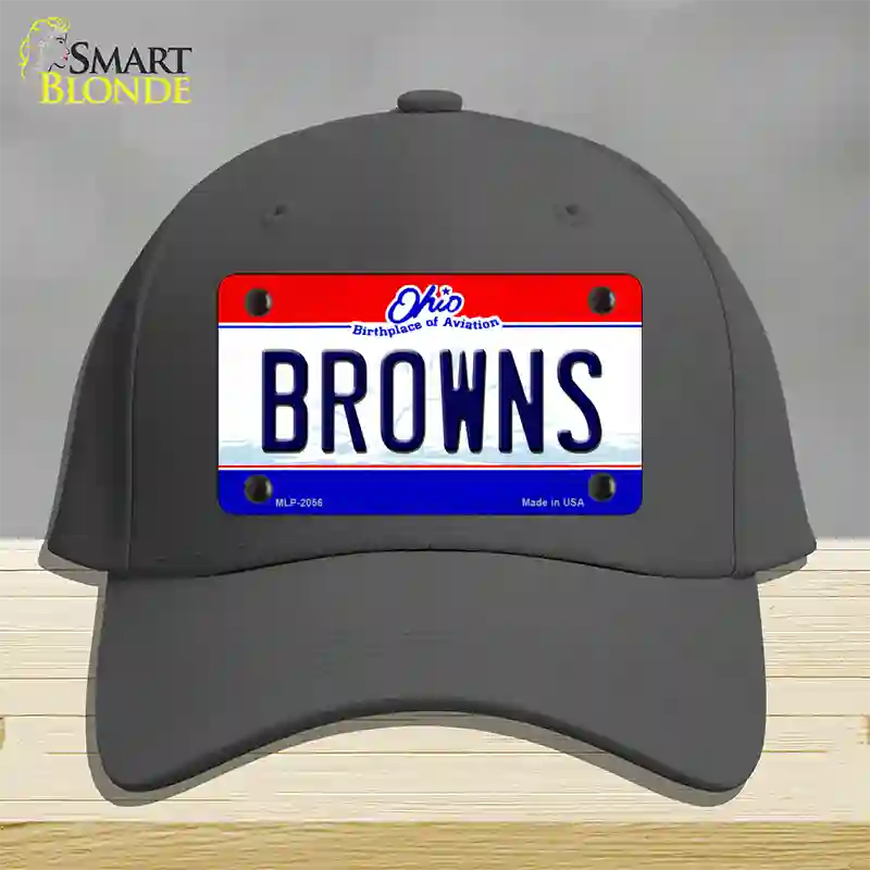 Browns Ohio State Novelty License Plate Hat Cotton / Charcoal