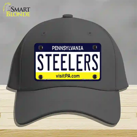 Steelers Pennsylvania State Novelty License Plate Hat Cotton / Charcoal