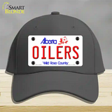 Oilers Alberta Canada Province Novelty License Plate Hat Cotton / Charcoal