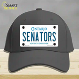 Senators Ontario Canada Province Novelty License Plate Hat Cotton / Charcoal