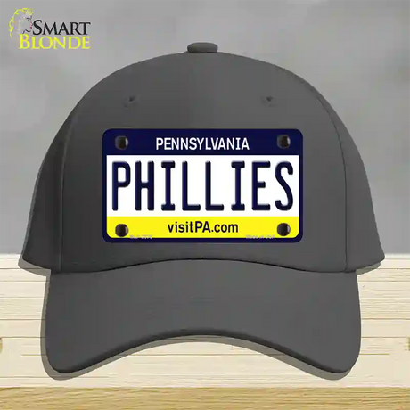 Phillies Pennsylvania State Novelty License Plate Hat Cotton / Charcoal