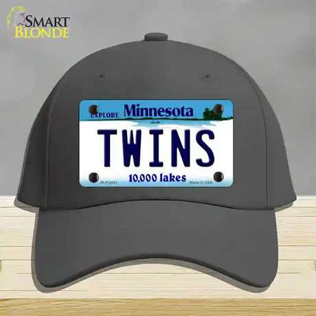 Twins Minnesota State Novelty License Plate Hat Cotton / Charcoal