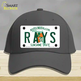 Rays Florida State Novelty License Plate Hat Cotton / Charcoal