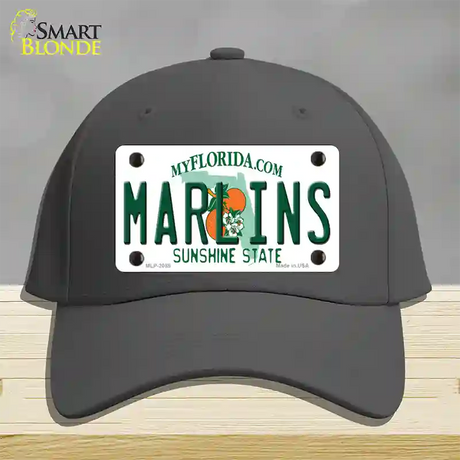 Marlins Florida State Novelty License Plate Hat Cotton / Charcoal