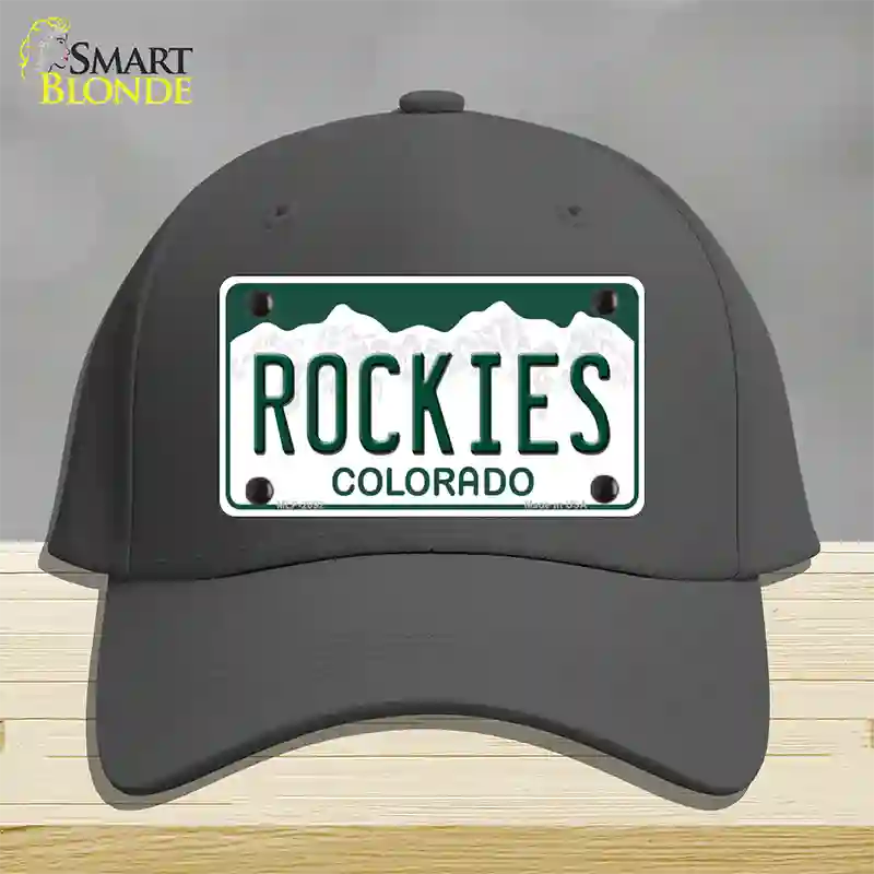 Rockies Colorado State Novelty License Plate Hat Cotton / Charcoal