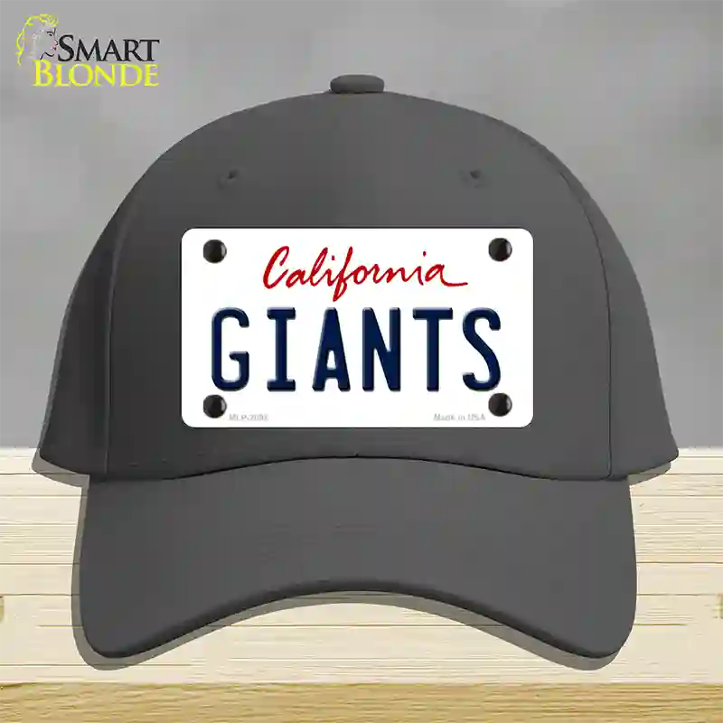 Giants California State Novelty License Plate Hat Cotton / Charcoal