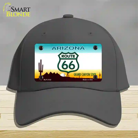 Route 66 Shield Arizona Novelty License Plate Hat Cotton / Charcoal