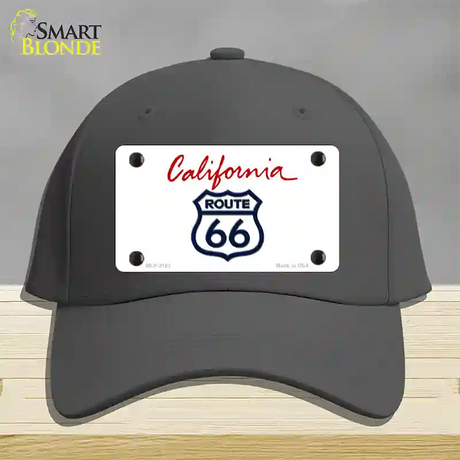 Route 66 Shield California Novelty License Plate Hat Cotton / Charcoal