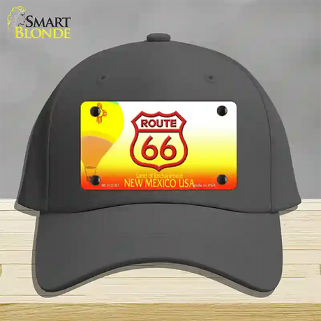 Route 66 Shield New Mexico Novelty License Plate Hat Cotton / Charcoal