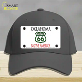 Route 66 Shield Oklahoma Novelty License Plate Hat Cotton / Charcoal