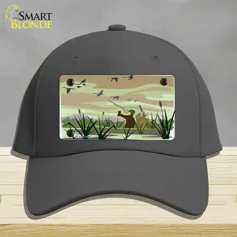 Duck Hunting Camouflage Novelty License Plate Hat Cotton / Charcoal